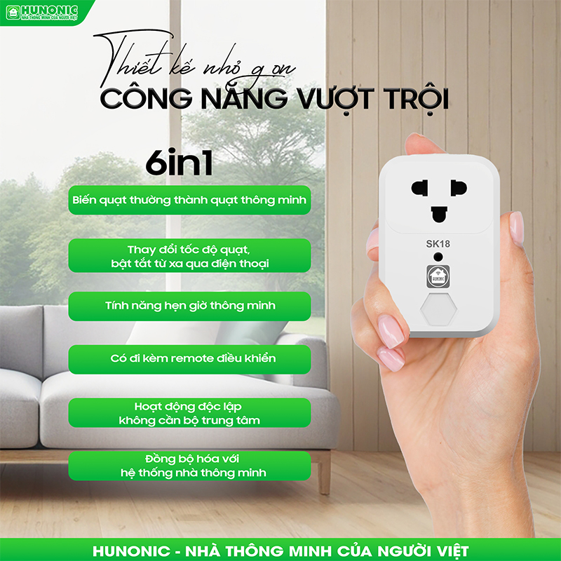 Ổ Cắm Quạt Thông Minh SK18